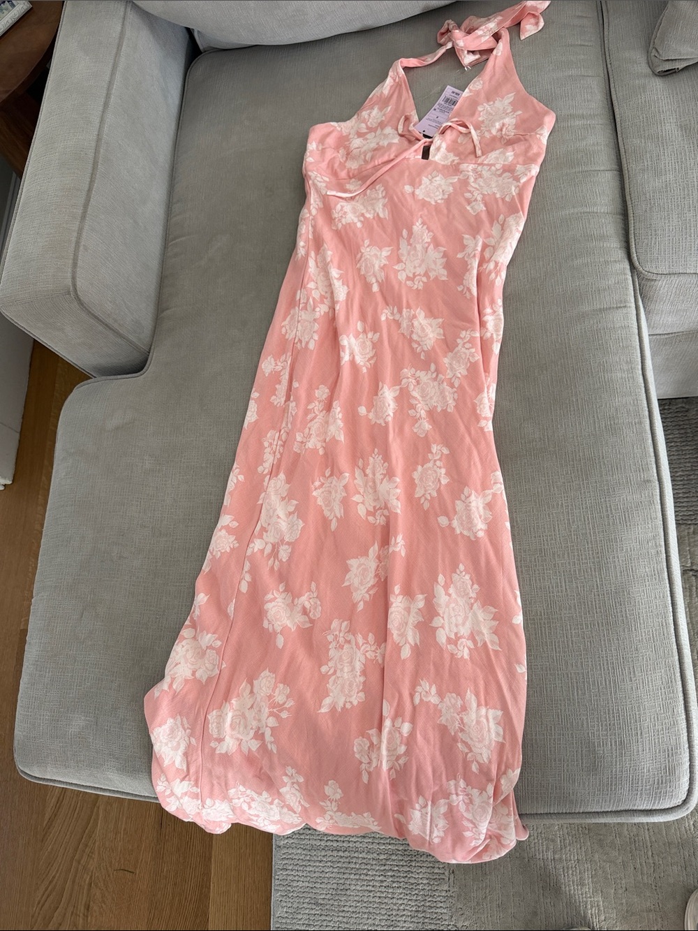 Wild Fable pink halter maxi